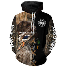 Load image into Gallery viewer, Wirehaired Pointing Griffon Hunting Dog Custom Name Hoodie Shirt for Hunter FSD4688