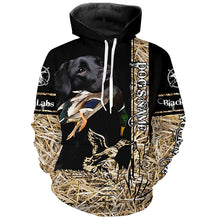 Load image into Gallery viewer, Black Labs Retriever Dog Duck Hunting waterfowl camo Shirts for Duck Hunters FSD3925