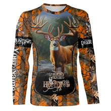 Load image into Gallery viewer, Best Whitetail Deer hunting Orange camo custom name 3D All over print Shirts Personalized gift for Hunters FSD2094