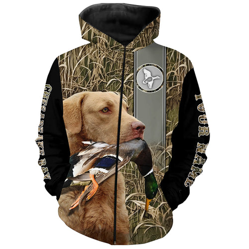 Chesapeake Bay Retriever Duck Hunting Dog Waterfowl Camo full printing Shirts, Duck hunting Gifts FSD3349