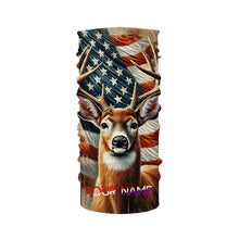 Load image into Gallery viewer, Deer Hunting American flag Custom name Shirts for Hunter, Best Deer Hunting Gifts FSD426