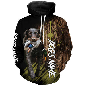 German Wirehaired Pointers GWP Custom Name Hunting Dog Shirts for Hunter, Gifts for Hunters FSD4571