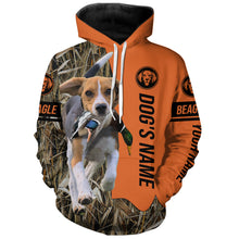 Load image into Gallery viewer, Beagle Hunting dog customized Name all over printed Shirt, Beagle hunting Gift for hunters FSD4141