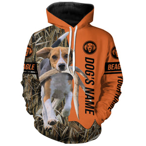 Beagle Hunting dog customized Name all over printed Shirt, Beagle hunting Gift for hunters FSD4141