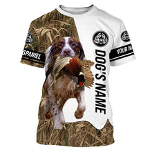 Load image into Gallery viewer, Pheasant Hunting with Springer Spaniel Dog Custom Name Camo Full Printing Shirts, English Springer Spaniel - FSD2770