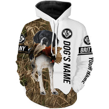 Load image into Gallery viewer, Pheasant Hunting with Brittany (black and white) Gun Dog Custom Name Camo Full Printing Shirts FSD3653