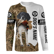 Load image into Gallery viewer, Pheasant Hunting with Brittany (black and white) Gun Dog Custom Name Camo Full Printing Shirts FSD3653