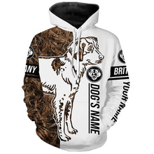 Load image into Gallery viewer, Brittany Gun Dog Tattoo Camo Customized Name Shirt, Hoodie - Brittany Hunting Dog, Duck Bird Hunting Gifts FSD2604