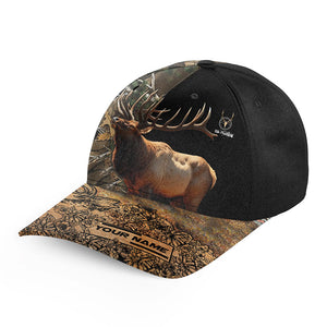 Elk Hunting Camouflage Custom Name 3D Hat - Outdoor Cap Hunting Gifts for Elk Hunter FSD3547