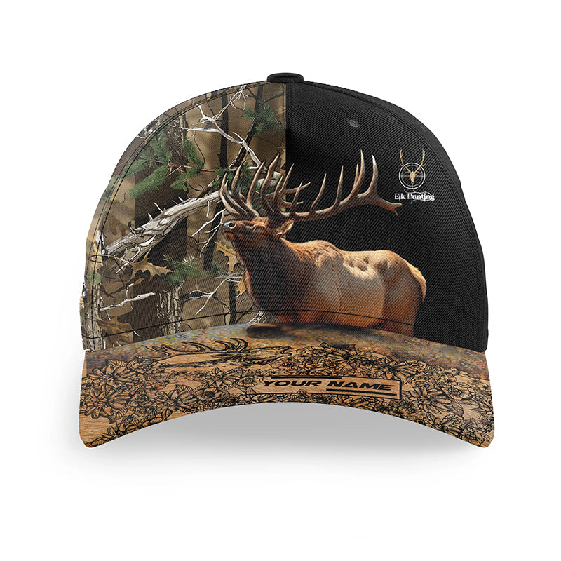 Elk Hunting Camouflage Custom Name 3D Hat - Outdoor Cap Hunting Gifts for Elk Hunter FSD3547