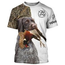 Load image into Gallery viewer, Pheasant Hunting With Dog Deutsch Drahthaar Customize Name All Over Printed Shirts - Personalized Hunting Gifts FSD2165
