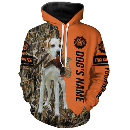 Lemon English Pointer Hunting Dog Customized Name All over printed Shirts for Hunters, Hunting Gifts FSD4224