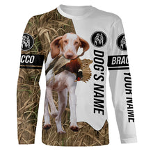 Load image into Gallery viewer, Pheasant Hunting with Bracco dog Custom Name Camo Full Printing Shirts, Bird Hunting Gifts FSD3565