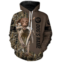 Load image into Gallery viewer, German Shorthaired Pointer Hunting dog customized Name Shirt, camo and brown color FSD4669