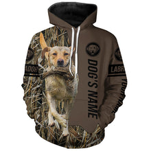 Load image into Gallery viewer, Yellow Labrador Retriever Hunting dog customized Name Shirt, camo and brown color FSD4670