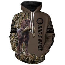 Load image into Gallery viewer, Boykin Spaniel Hunting dog customized Name Shirt, camo and brown color FSD4676