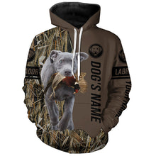 Load image into Gallery viewer, Silver Labrador Retriever Hunting dog customized Name Shirt, camo and brown color FSD4678