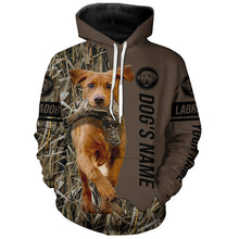 Load image into Gallery viewer, Fox red Labrador Retriever Hunting dog customized Name Shirt, camo and brown color FSD4679