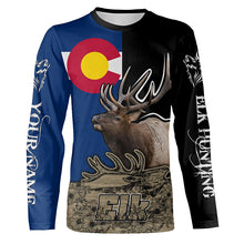 Load image into Gallery viewer, Colorado Elk Hunting CO flag Custom Name Full printing Shirts, Personalized Elk hunting gifts FSD3125