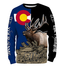 Load image into Gallery viewer, Colorado Elk Hunting CO flag Custom Name Full printing Shirts, Personalized Elk hunting gifts FSD3125