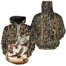 Load image into Gallery viewer, Dove hunting Camouflage custom name all over printed Shirts, Gift for hunters FSD4607