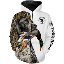 Load image into Gallery viewer, Duck Hunting With Dog black roan GSP German Shorthaired Pointer Customize Name Shirts Personalized Gifts FSD2631