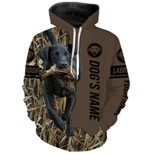 Load image into Gallery viewer, Black Labrador Retriever Hunting Dog Custom Name Camo Shirts, Hunting Gifts FSD4074KYC