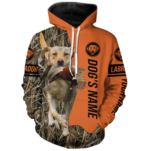 Yellow Labrador Retriever Hunting Dog Customized Name Shirts for Hunters FSD4075