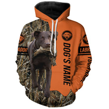 Load image into Gallery viewer, Chocolate Labrador Retriever Hunting Dog Customized Name Shirts for Hunters FSD4076