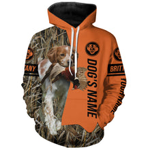 Load image into Gallery viewer, Brittany Hunting Dog Customized Name Shirts for Hunters, Hunting Gifts FSD4077
