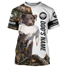 Load image into Gallery viewer, Snow Goose Hunting Dog Chocolate Labs customize name Camo Full Printing Shirts, Best Hunting Gifts FSD3448