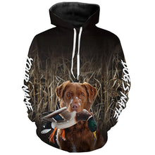 Load image into Gallery viewer, Duck Hunting Waterfowl Camo Chesapeake Bay Retriever Dog Hunting Shirts, Personalized Duck Hunting clothes FSD4544