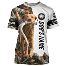 Load image into Gallery viewer, Fox Red Labrador Deer Antler Shed Hunting Labs Custom Name All over print Shirts FSD3572