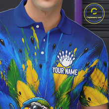 Load image into Gallery viewer, Custom Green Funny Parrot Bowling Jersey For Men Bowling League Bowling Team Shirts NHT1201