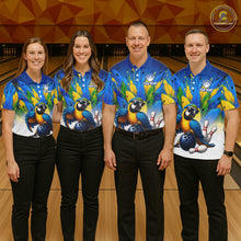 Load image into Gallery viewer, Custom Green Funny Parrot Bowling Jersey For Women Bowling League Bowling Team Shirts NHT1201