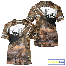 Load image into Gallery viewer, Deer Hunting 3D All Over Print Shirt Personalized Brown Fall Season Camo Hunting Clothes NHT204