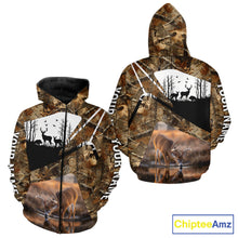 Load image into Gallery viewer, Deer Hunting 3D All Over Print Shirt Personalized Brown Fall Season Camo Hunting Clothes NHT204