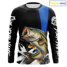 Load image into Gallery viewer, Personalized Bass Fishing Jersey, Bass Fishing Shirt Long Sleeve Fishing Apparel For Men NHT872