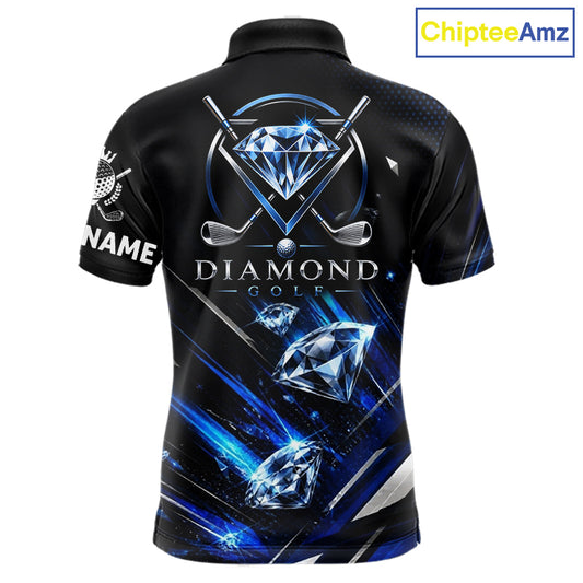 Funny Men’s Diamond Golf Polo Shirt –  Performance Golf Shirt, Golf Top NHT878