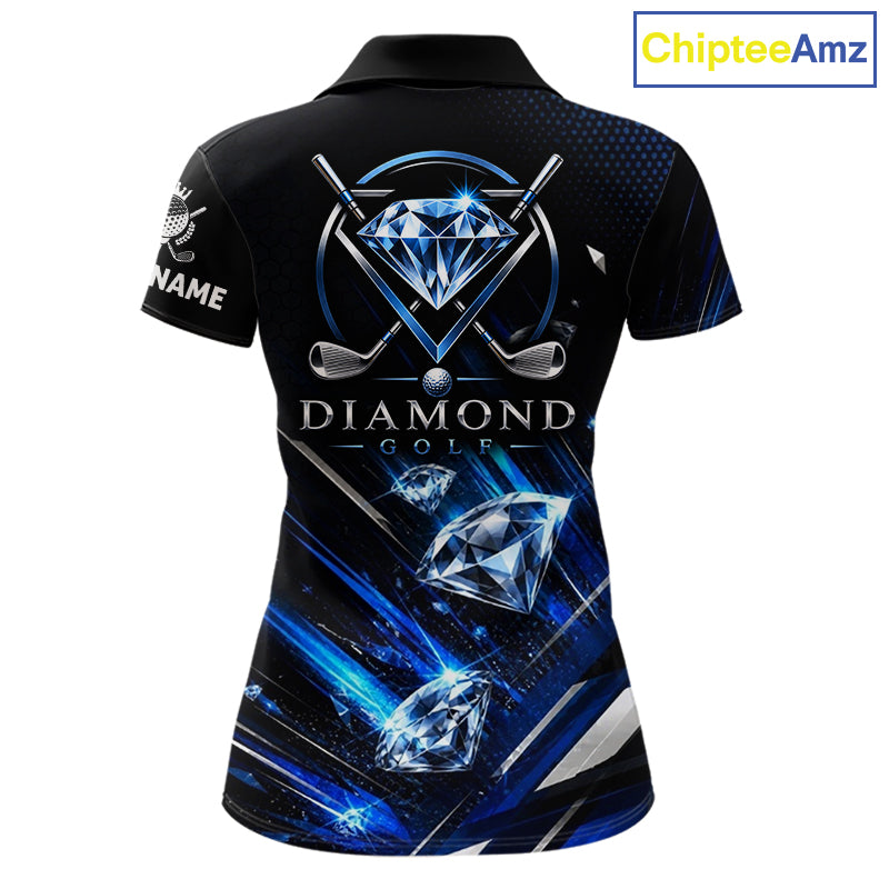 Funny Womens Diamond Golf Polo Shirt –  Performance Golf Shirt, Golf Top NHT878