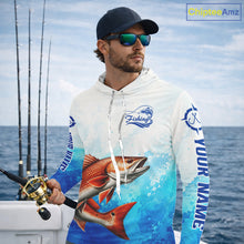 Load image into Gallery viewer, Redfish Fishing Long Sleeve Hooded Gift For Men Deep Sea Saltwater Angler Ocean Adventure