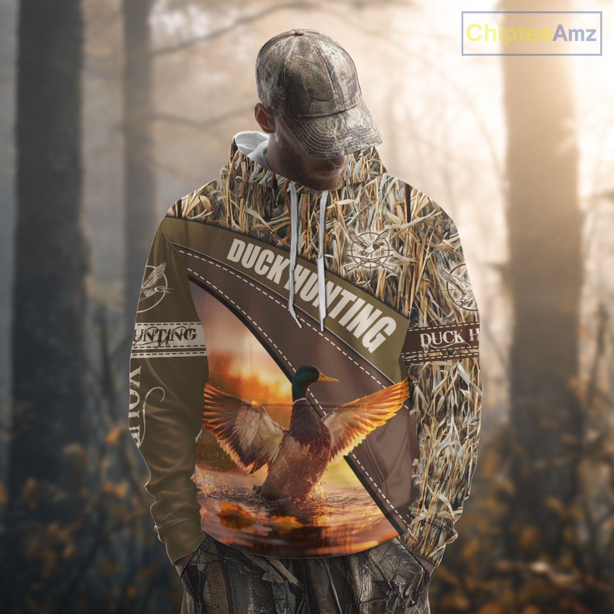 Mallard Duck Hunting Shirt Camo Custom Name Hunting Clothes For Hunters Best Gift NHT114