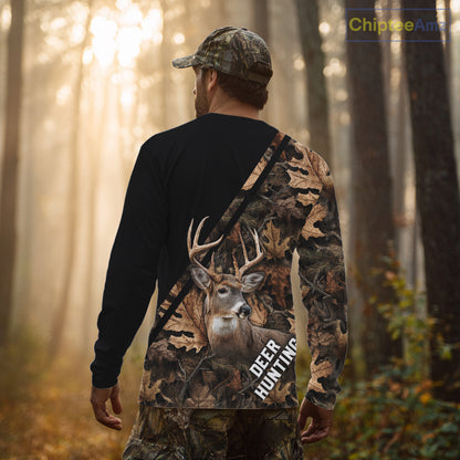Deer Hunting Camo Custom Name 3D All Over Print Hoodie Basic Brown, Deer Hunting Season NHT352