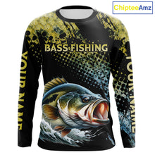 Load image into Gallery viewer, Bass Fishing Shirts Long Sleeve Sport Style Personalized Name, Team Name NHT401