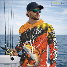 Load image into Gallery viewer, Personalized Redfish Fishing Jerseys, Red Drum Saltwater Tournament Fishing Shirts NHT464