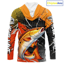 Load image into Gallery viewer, Personalized Redfish Fishing Jerseys, Red Drum Saltwater Tournament Fishing Shirts NHT464