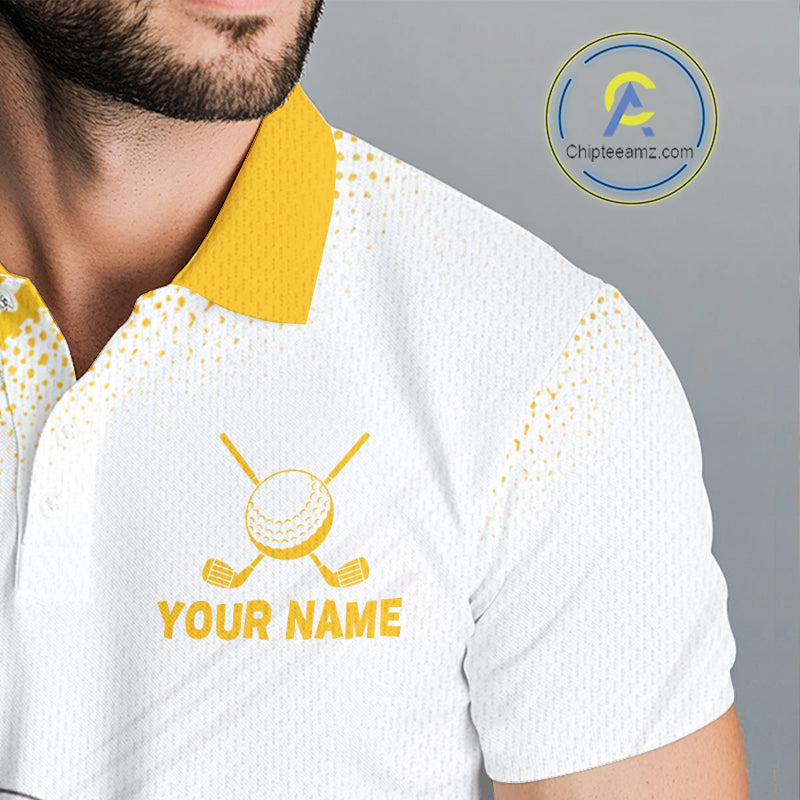 Funny Duck Swing Mens Golf Polo Shirt, Cute Duck Print Shirt, Sporty Animal Golf Gift NHT1220