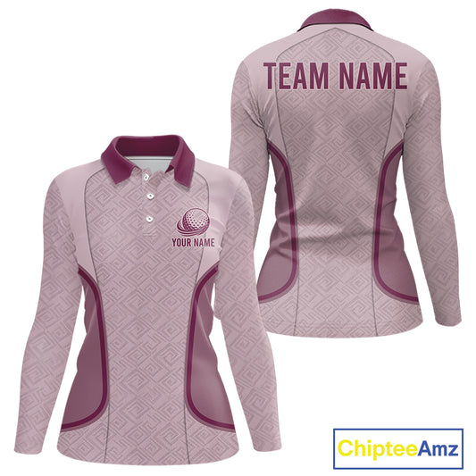 Womens Custom Name Golf Polo Shirt, Golf Team Shirt For Mom, Mother's Day Golf Gift NHT747