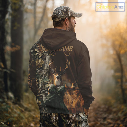 Best Brown Deer Hunting Shirt 3D All-Over Print with Camo, Grim Reaper For Deer Hunters NHT25