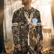 Load image into Gallery viewer, Rabbit Hunting With Beagle 3D Skull Camo Custom Hunting Shirt, Rabbit Hunting Clothing NHT229